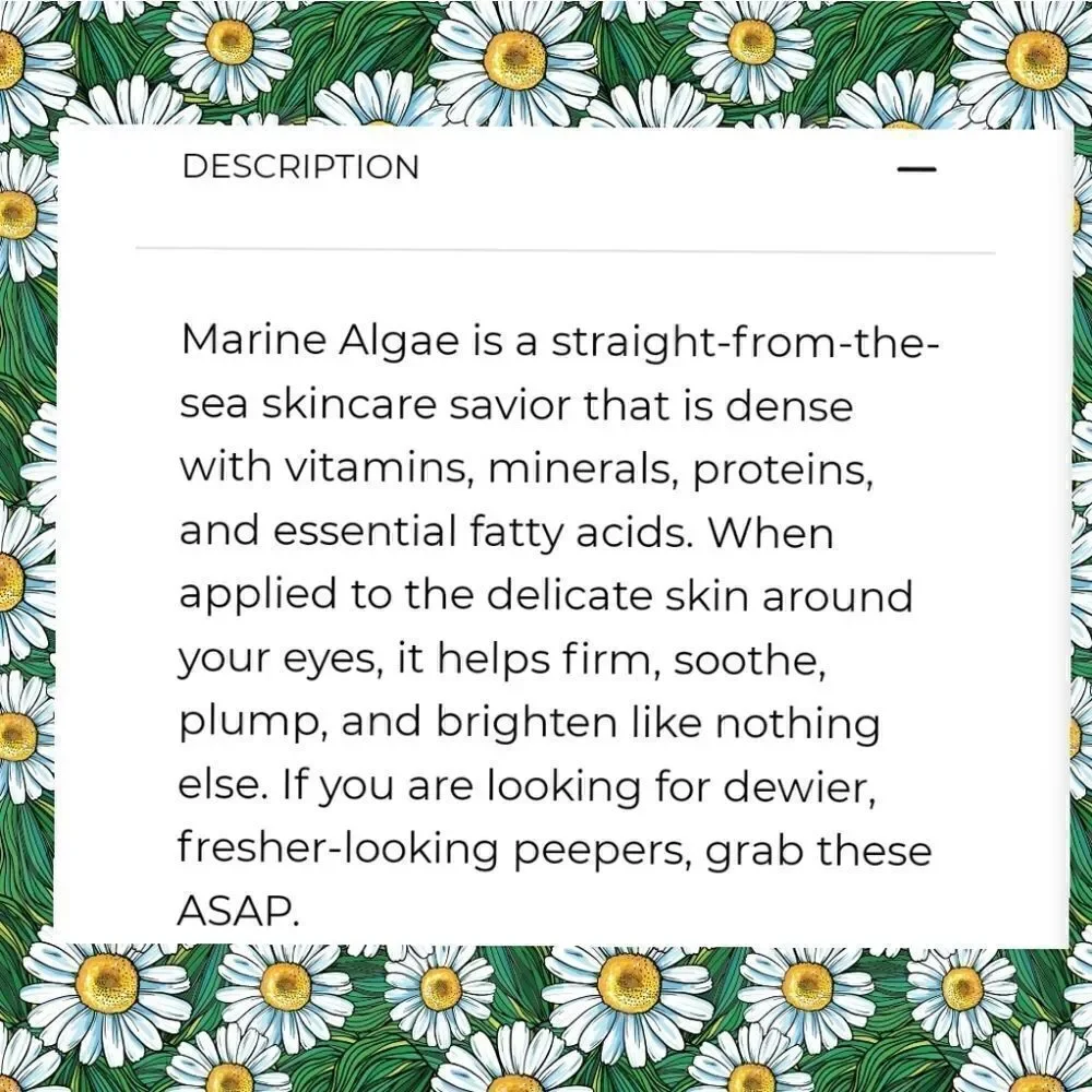Hydrating Marine Algae Eye Patches by Generation Skin
